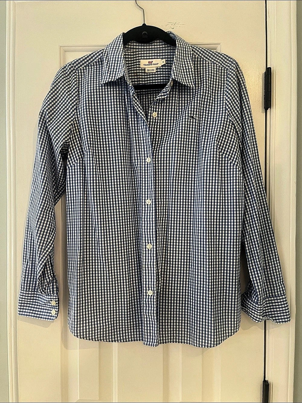 vineyard vines Classic Gingham Button-Down Shirt Blue & White Medium